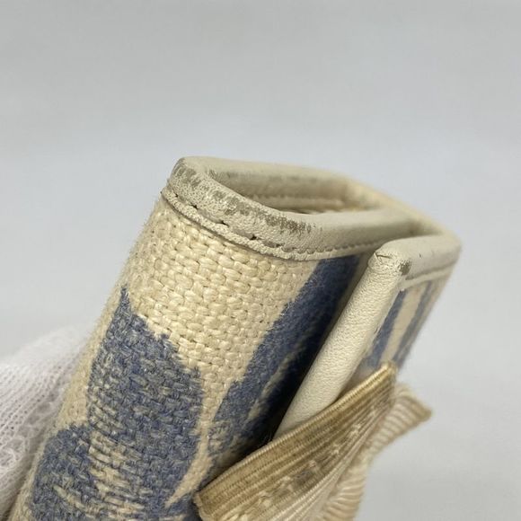 Gucci Key Case Ribbon / 435818 Canvas White Blue Gold Hardware Women - Picture 7 of 10